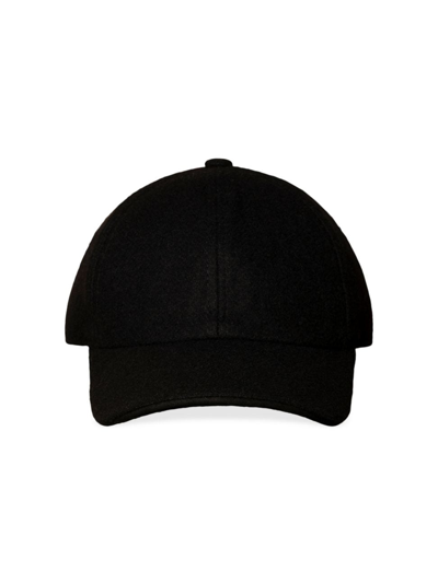 Shop Eton Men's Wool Baseball Cap In Black