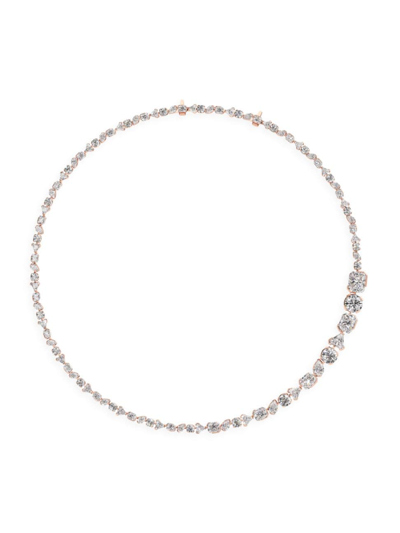 Shop Unsaid Women's Meta 18k Rose Gold & 22.70 Tcw Lab-grown Diamond Necklace