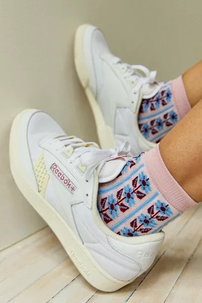 Shop Reebok Club C 85 Squash Sneaker In White/chalk/red, Women's At Urban Outfitters