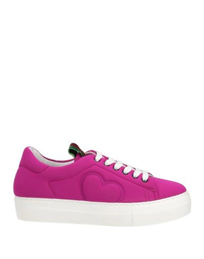 Shop La Fille Des Fleurs Woman Sneakers Mauve Size 7 Textile Fibers In Purple