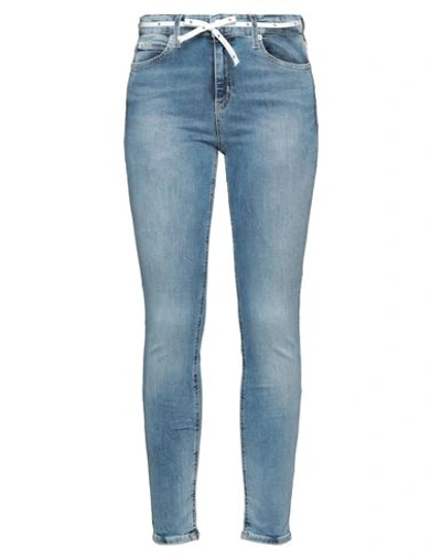 Shop Calvin Klein Jeans Est.1978 Calvin Klein Jeans Woman Jeans Blue Size 28w-30l Cotton, Elastane