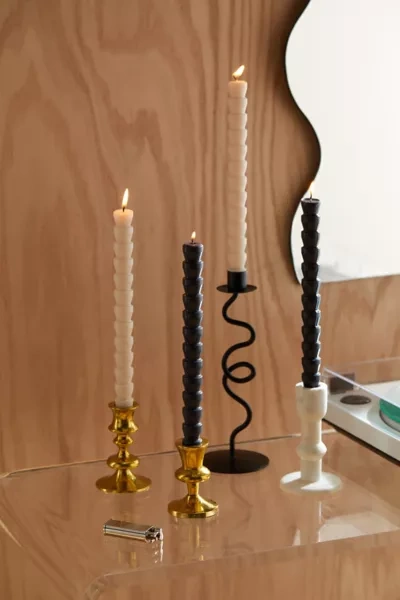 Shop Paddywax Taper Candle Set In Black/white At Urban Outfitters In Black + White