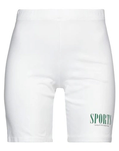 Shop Sporty And Rich Sporty & Rich Woman Leggings White Size Xl Cotton, Elastane