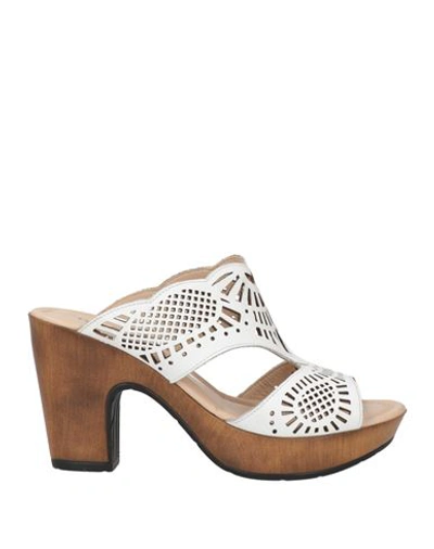 Shop Donna Soft Woman Mules & Clogs White Size 6 Soft Leather