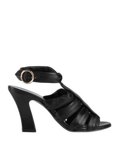 Shop Khaite Woman Sandals Black Size 7.5 Soft Leather
