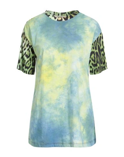 Shop Roberto Cavalli Woman T-shirt Acid Green Size L Cotton