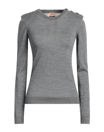 Shop N°21 Woman Sweater Grey Size 6 Virgin Wool