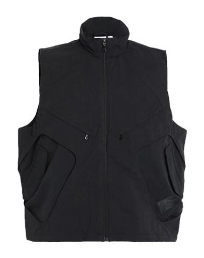 Shop Adidas Originals Adv Prm Vest Man Down Jacket Black Size Xl Cotton, Recycled Polyamide