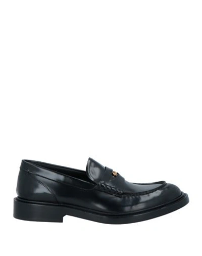 Shop Versace Man Loafers Black Size 9 Soft Leather