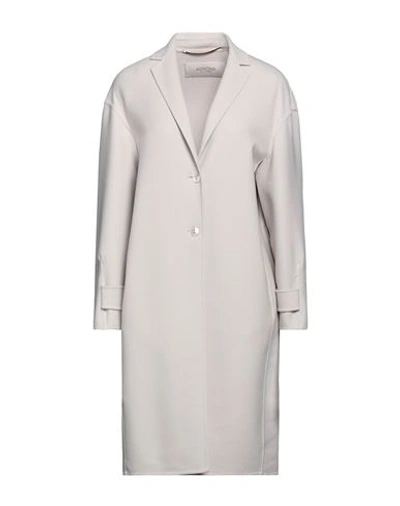 Agnona Woman Overcoat & Trench Coat Light Grey Size 12 Wool, Elastane, Polyamide, Viscose, Lyocell In Grey