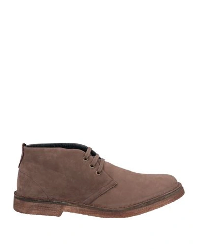 Shop Cafènoir Man Ankle Boots Dark Brown Size 7 Soft Leather