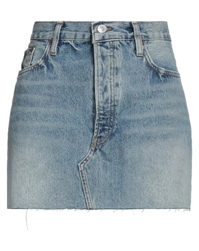 Shop Re/done Woman Denim Skirt Blue Size 30 Organic Cotton