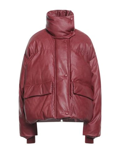Shop Stella Mccartney Woman Jacket Brick Red Size 4-6 Viscose, Polyurethane, Wool, Polyamide