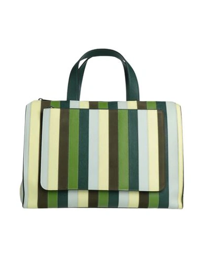 Shop Valextra Woman Handbag Green Size - Calfskin