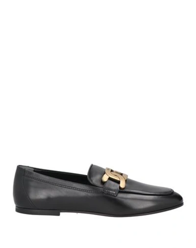Shop Tod's Woman Loafers Black Size 11 Soft Leather
