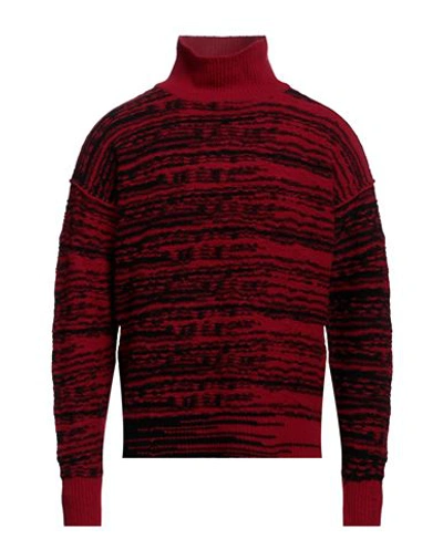 Shop Isabel Benenato Man Turtleneck Brick Red Size L Cashmere, Merino Wool, Polyamide, Elastane