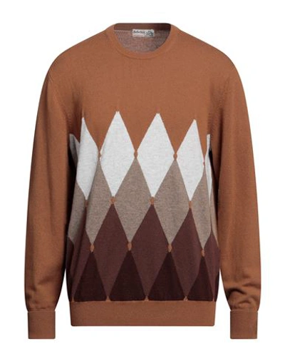 Shop Ballantyne Man Sweater Brown Size 44 Cashmere