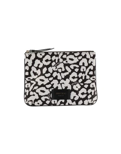 Jimmy Choo Woman Pouch Black Size - Textile Fibers In Black