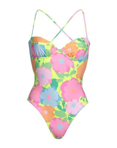 Shop Chiara Ferragni Woman One-piece Swimsuit Pink Size 8 Polyester, Elastane