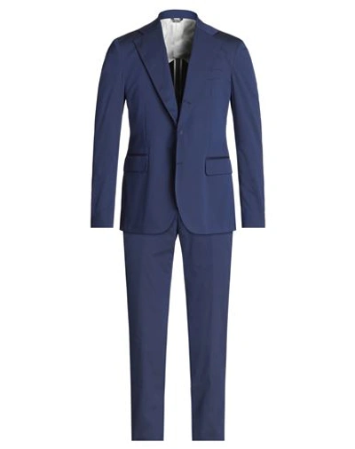 Shop Brian Dales Man Suit Blue Size 40 Cotton, Polyamide, Elastane