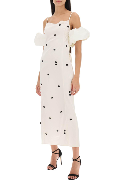Shop Jacquemus La Robe Chouchou Slip Dress With Detachable Sleeves In White