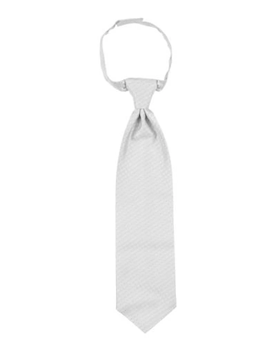 Shop Carlo Pignatelli Man Ties & Bow Ties Light Grey Size 16 ½ Acetate, Polyester