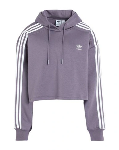 Adidas Originals Hoodie Cropped Woman Sweatshirt Purple Size Xxs/xs Cotton,  Recycled Polyester | ModeSens