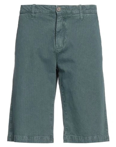Shop Blauer Man Shorts & Bermuda Shorts Deep Jade Size 34 Cotton In Green