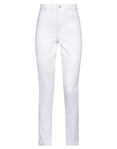 Shop Only Woman Jeans White Size Xl-30l Organic Cotton, Polyester, Elastane