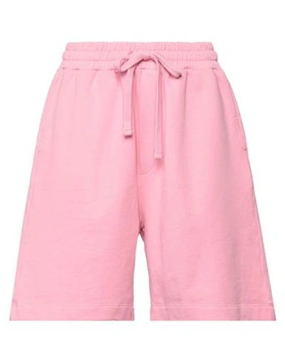 Shop Nanushka Woman Shorts & Bermuda Shorts Pink Size M Organic Cotton