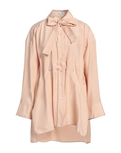 Shop Valentino Garavani Woman Shirt Blush Size 10 Silk In Pink