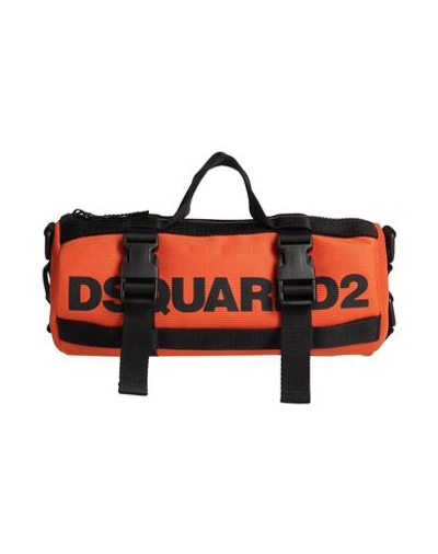 Shop Dsquared2 Man Handbag Orange Size - Textile Fibers