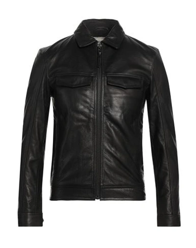 Shop Zadig & Voltaire Man Jacket Black Size Xs Cowhide