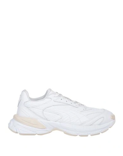 Puma Velophasis Luxe Sport Ii Woman Sneakers White Size 5 Leather, Textile Fibers In White