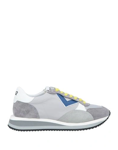 Shop 4b12 Man Sneakers Light Grey Size 9 Soft Leather, Textile Fibers