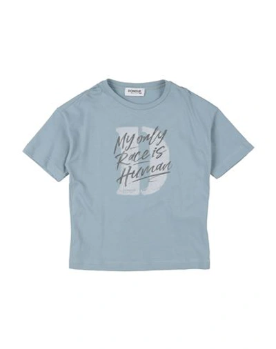 Shop Dondup Toddler Boy T-shirt Pastel Blue Size 3 Cotton