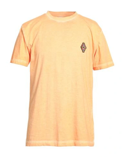 Shop Marcelo Burlon County Of Milan Marcelo Burlon Man T-shirt Mandarin Size L Cotton, Elastane, Polyester