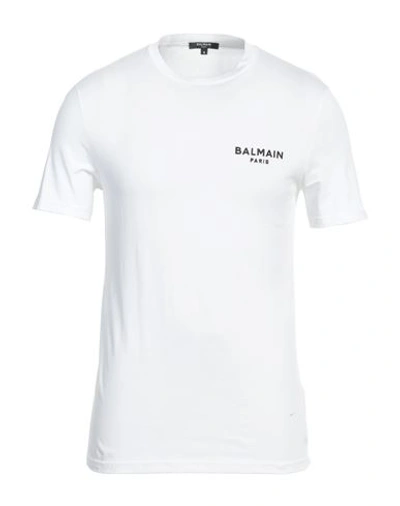 Shop Balmain Man T-shirt White Size Xl Cotton