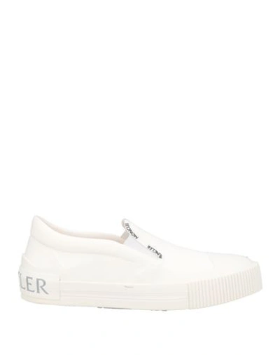 Shop Moncler Man Sneakers White Size 6 Textile Fibers