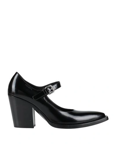Shop Prada Woman Pumps Black Size 8 Soft Leather