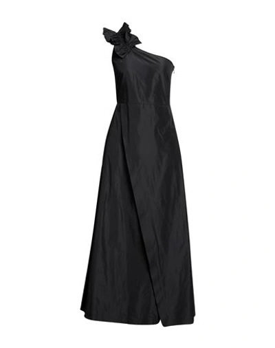 Shop Croche Crochè Woman Maxi Dress Black Size S Polyester