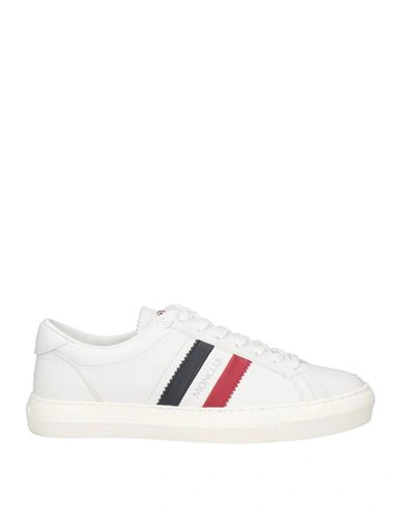 Shop Moncler Man Sneakers White Size 10 Soft Leather