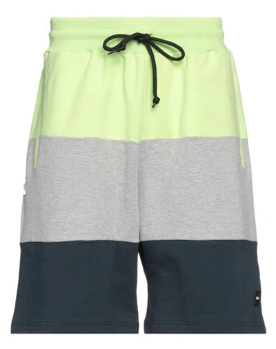 Shop Shoe® Shoe Man Shorts & Bermuda Shorts Acid Green Size Xxl Cotton, Elastane