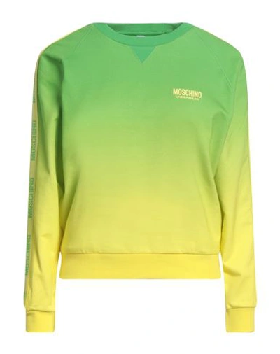 Shop Moschino Woman Sleepwear Light Green Size L Cotton, Elastane