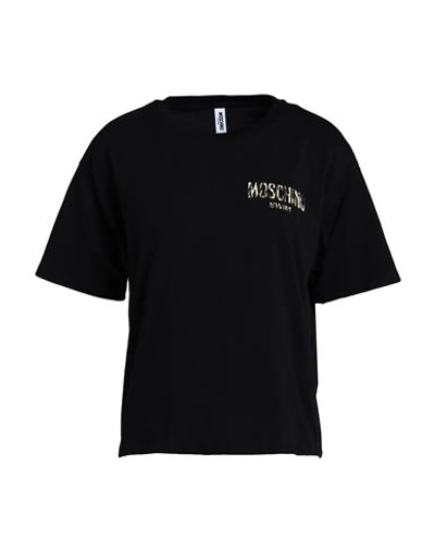 Shop Moschino Woman Cover-up Black Size Xl Cotton