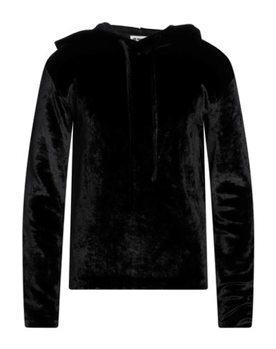 Shop Jil Sander Man Sweatshirt Black Size 40 Viscose, Virgin Wool, Polyamide, Elastane