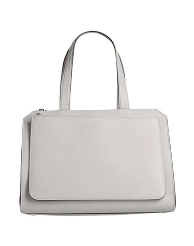 Shop Valextra Woman Handbag Grey Size - Calfskin