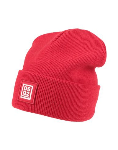 Shop Dsquared2 Man Hat Red Size Onesize Wool