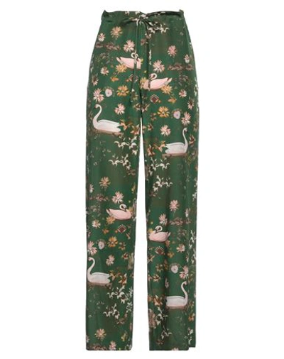 Shop Ailanto Woman Pants Green Size 10 Cotton, Silk