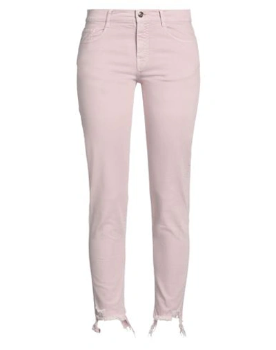 Otra Vez Woman Jeans Antique Rose Size 26 Cotton, Elastane In Pink